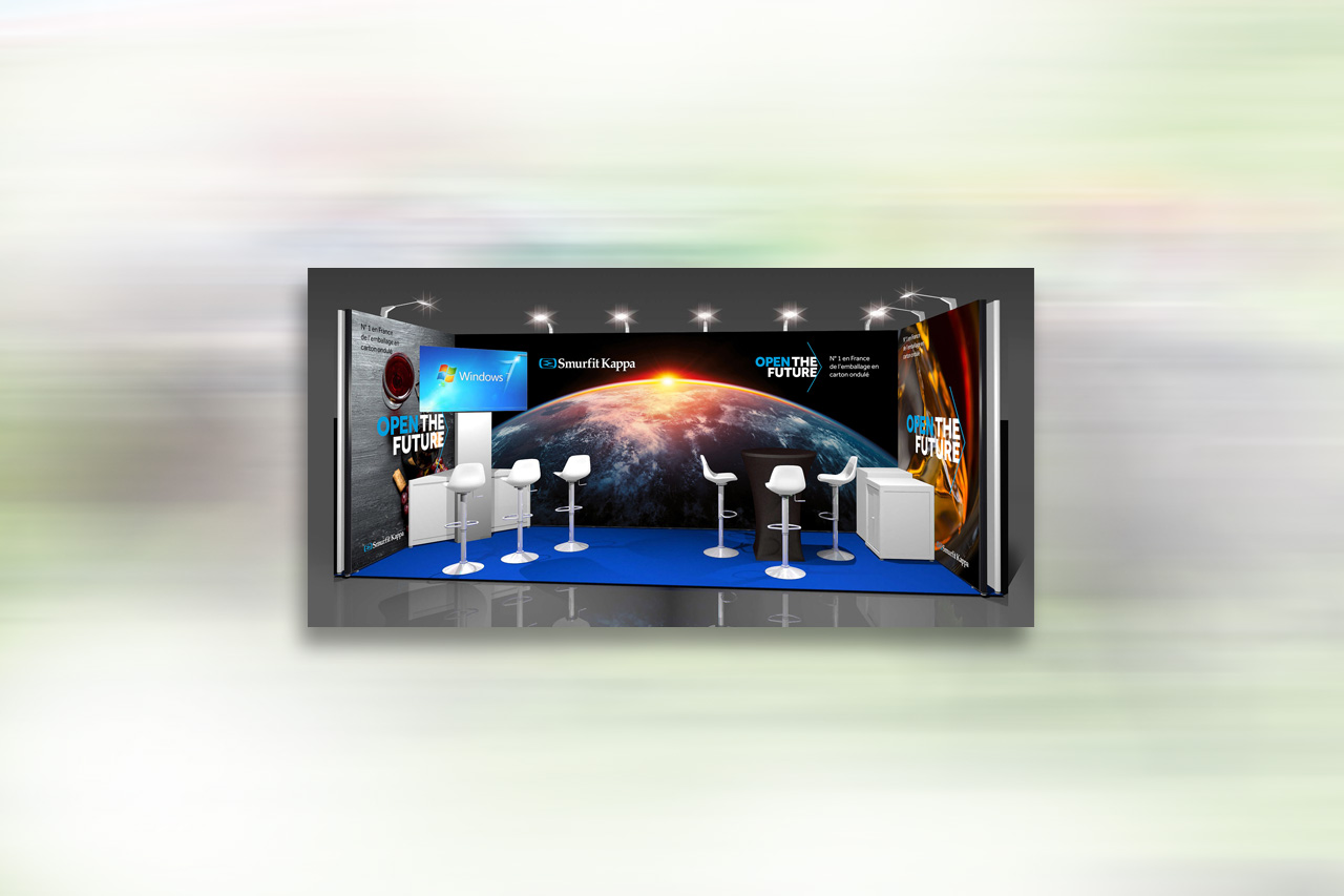 création habillage salon smurtfitKappa - StandUp